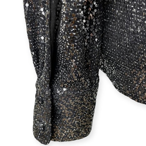 Zara Knotted Black Sequence Blouse - Picture 7 of 9